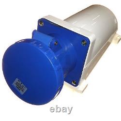 125Amp 3 Pin Waterproof Socket upto IP67 240V Power Supply Wall Mounted Marquee