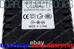 12V 2A DC Power Supply Adapter 110/220 12 V Volt 12Volt Wall 2000mA 2 A Amp 2Amp