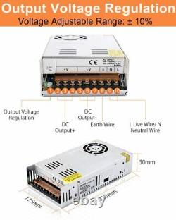 600W Adapter Transformer Switch AC 110V / 220V to DC 12V 50amp Switch Converter