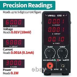 605D-III Adjustable DC Bench Power Supply 0.00-60V 0.000-5A Adjustable DC Power