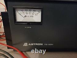 ASTRON RS-50M Working Dual Meters Amps Volts Power Supply