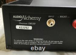 AUDIO ALCHEMY OVERTURE OM 150 Power Amp w PSU 150 Power Supply. Tested