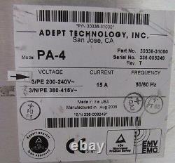 Adept Power Supply 4-slot Rack Pa-4 Pa4 30336-31000 15a 15 Amp A 200-240v