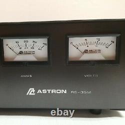 Astron RS-35M Table Top 35 Amp Regulated DC Power Supply with Dual Meters