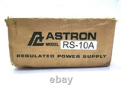 Astron Rs-10a Regulated Power Supply 13.8 VDC 7.5 Amps Continuous 10 Amps Rs10a