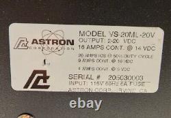 Astron Vs20M Astron Vs20M 20 Amp Variable Linear Desktop Power Supply