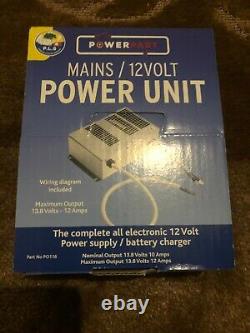 Caravan Mains 10 Amp Power Supply & Battery Charger (PO116)