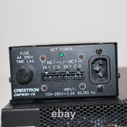 Crestron 3 Channel 80W Amp QMI-AMP3X80SR with Power Supply CNPWSI-75 & Rack Mount