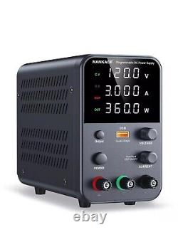 DC Power Supply (0-120V, 0-3A) Adjustable, Switching Power Supply, Mini High Prec