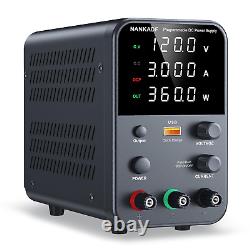 DC Power Supply (0-120V, 0-3A) Adjustable, Switching Power Supply, Mini High Prec