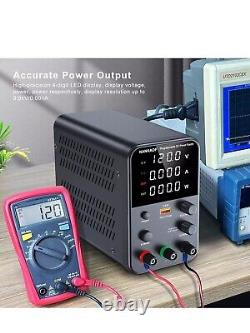 DC Power Supply (0-120V, 0-3A) Adjustable, Switching Power Supply, Mini High Prec