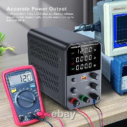 DC Power Supply (0-120V, 0-3A) Adjustable, Switching Power Supply, Mini High Prec