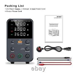 DC Power Supply (0-120V, 0-3A) Adjustable, Switching Power Supply, Mini High Prec