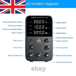 DC Power Supply (0-30V, 0-10A) Adjustable, Switching 7.483.545.9