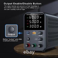 DC Power Supply (0-60V, 0-5A) Adjustable, Switching Power Supply, Mini High Preci