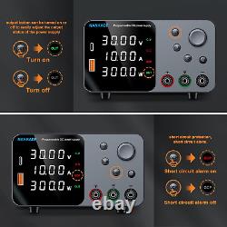 DC Power Supply Adjustable 30V 10A, Lab Bench Power Supply with Encoder Knob & U