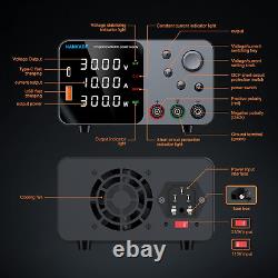DC Power Supply Adjustable 30V 10A, Lab Bench Power Supply with Encoder Knob & U