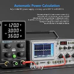 DC Power Supply Variable, 0-120V 0-3A Adjustable Switching DC Regulated