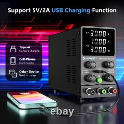 DC Power Supply Variable 0-30V 0-10A Adjustable Switching DC Regulated Bench