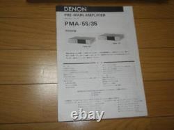 DENON Integrated Amplifier PMA-35 Stereo Amp Black Power supply OK Junk withManual