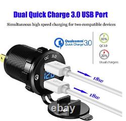 Dual USB SuperFast Car Charger 6.8 AMPS 36Watt Q. C. 3.0 Power Supply Complete kit