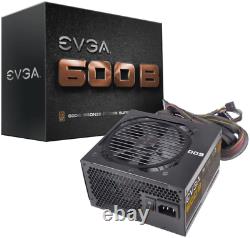 EVGA 600 B1 80+ BRONZE 600W Computer PC Power Supply PSU High AMP Rail Design