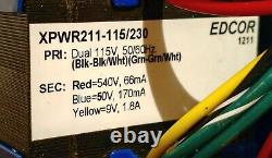 Edcor XPWR211 Power Transformer Pair NOS 115Vrms/230Vrms 50/60Hz for Tube Amps