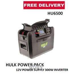HULK POWER PACK 12V POWER SUPPLY 300W INVERTER DC-DC 7amp CHARG HU6500