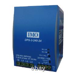 IMO Power Supply PSU 340-575AC input 24VDC Output 240 Watt 10 Amp Din Rail Mtg