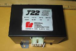 J22hp Federal Strobe 6.5 Amp Power Supply 12vdc New Old Stock