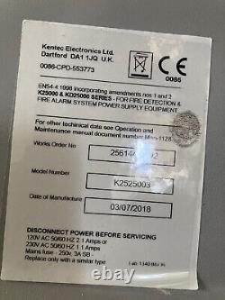 Kentec k2525003 Power Supply 2.5 Amp PSU, Max 12 A/H Battery