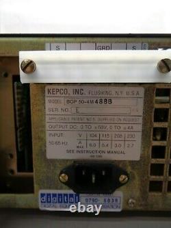 Kepco BOP50-4M 200W 0- +/- 50V 0- +/- 4A Bipolar Operational Power Supply/Amp