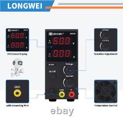 LOGNWEI DC Power Supply Variable 60V 5A Bench 4-Digital LED