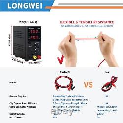 LONGWEI DC Power Supply Variable 60V 5A Bench Power Supply 4-Digital LED Power 2