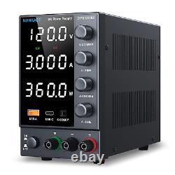Lab Power Supply Adjustable 120V 3A, Variable DC Power Supply with U