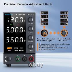Lab Power Supply Adjustable 120V 3A, Variable DC Power Supply with U