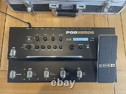 Line 6 Pod Hd300 Amp Modeling Guitar Multi Effects Pedal, Power Supply & Case