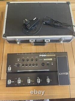 Line 6 Pod Hd300 Amp Modeling Guitar Multi Effects Pedal, Power Supply & Case