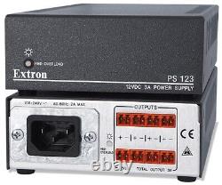 Lot of 5 Extron PS 123 12 VDC 3 Amp 36 Watt Multiple Output Power Supply