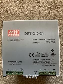 MEANWELL POWER SUPPLY - 24DC at 10amps - 400.500AC 3 Ph Supply - DRT-240-24