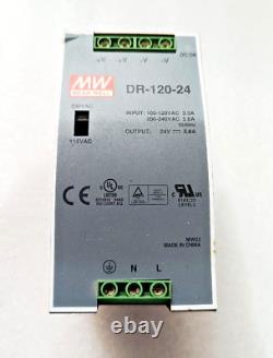 MEAN WELL 212266 DR-120-24 AC to DC DIN-Rail Power Supply, 24V, 5 Amp