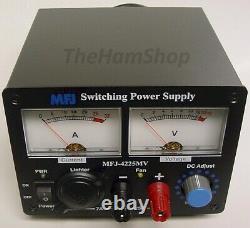 MFJ-4225 Switching Power Supply Adjustable. 25 Amp, 9-15 Volt DC