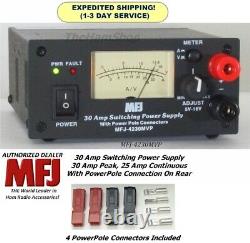 MFJ 4230MVP 30 AMP Switching Power Supply With Meter, 4-16 Volts, Power Poles
