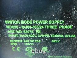 MURR ELEKTRONIK MCS20 - 20amps 24DC SWITCH MODE POWER SUPPLY 3 Phase - 85072