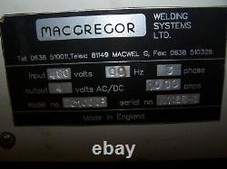 Macgregor Dc1000p Welding Power Supply 480 Vac 3 Phase 1000 Amp Output