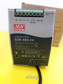 Mean Well SDR-480-24 industrial power supply 24vdc 20Amp MW