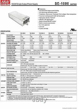 Mean Well SE-1000-48 ACDC 48 Volt 20.8 Amp 1000W power supply