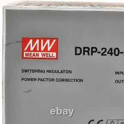 Meanwell DRP-240-24 Rail Mount Power Supply. Output 24 Volts 10 Amps