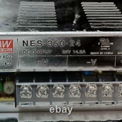 Meanwell NES-350-24 Power Supply. 24 Volts 14 Amps. Input 110/240 volts