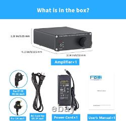 Mini Hi-Fi Stereo Amplifier 50W x 2, Integrated Class D Amp, 19V Power Supply